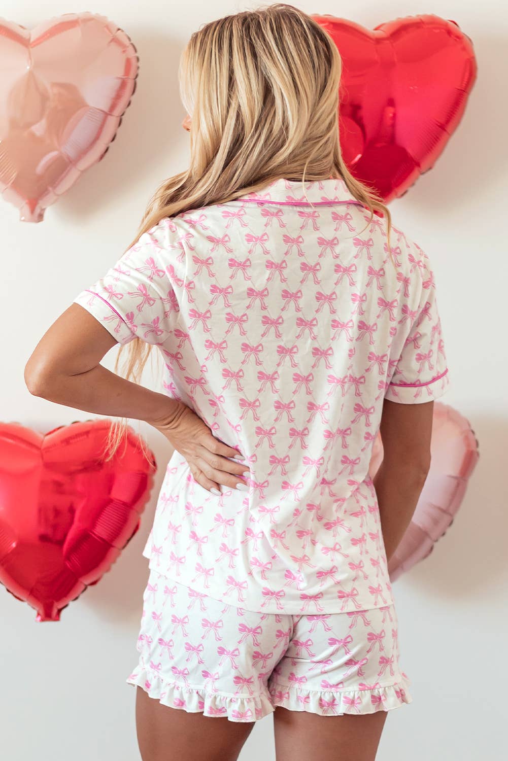 Bow Shorts Pajama Set