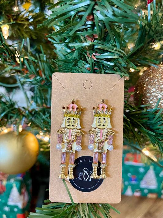 Crystal Nutcracker Earrings